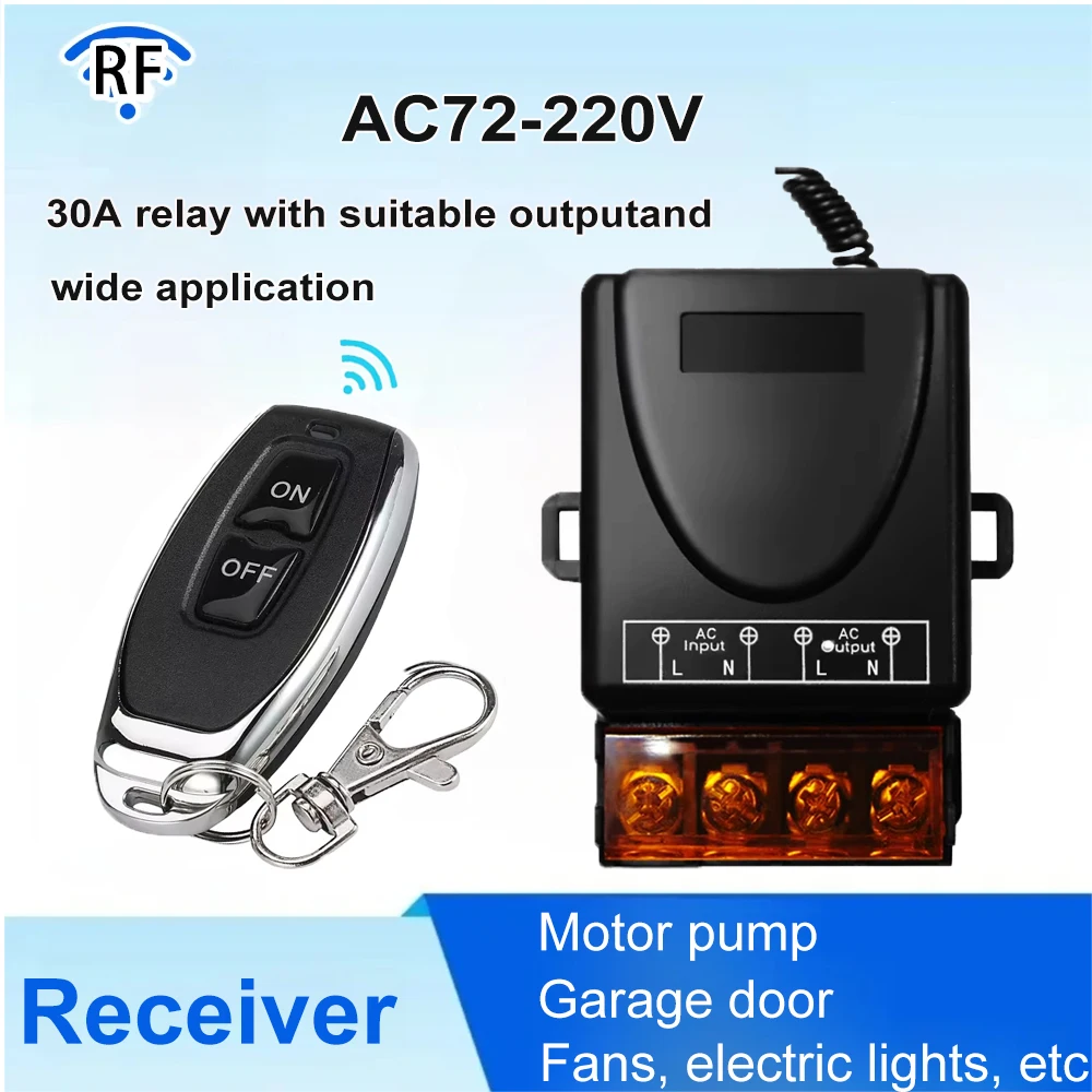

Single-channel Receiver 433MHz Wireless Remote Control Switch AC 110V 220V 10A Relay 1-channel Receiver Controller Transmitter