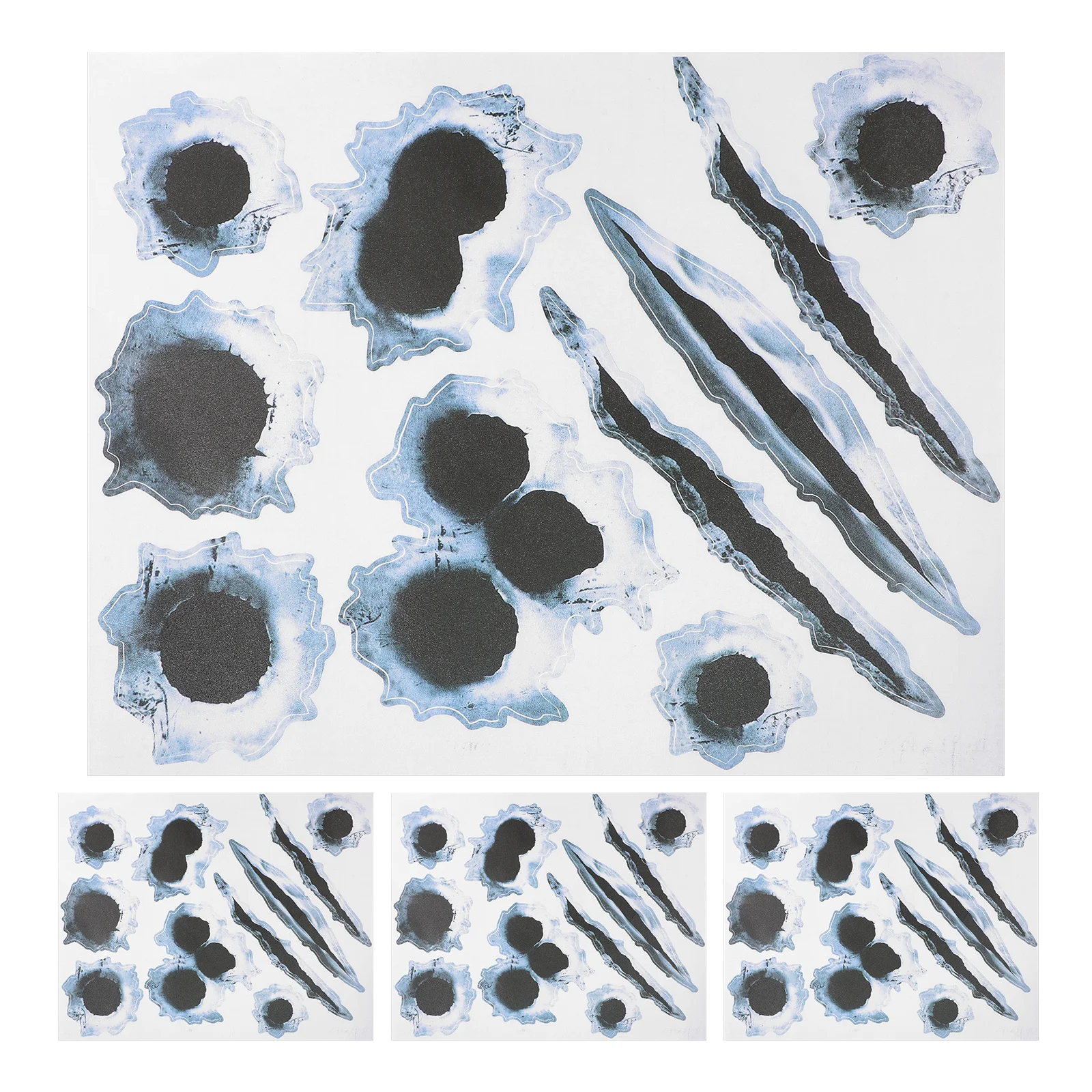 

4Pcs Realistic Car Stickers Waterproof Sunproof Durable Auto Decal Easy Install Removable Car Body Decoration Decals for Vehicle