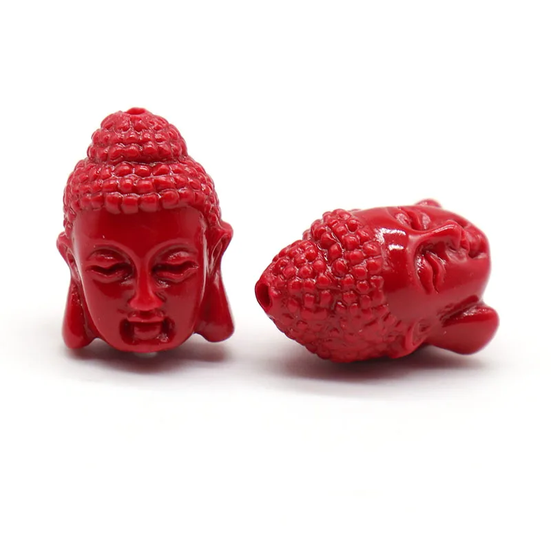 Colorful Buddha Head Coral Beads For Jewelry Making Necklace Bracelet Artificial Coral Engraving Buddha Accessories