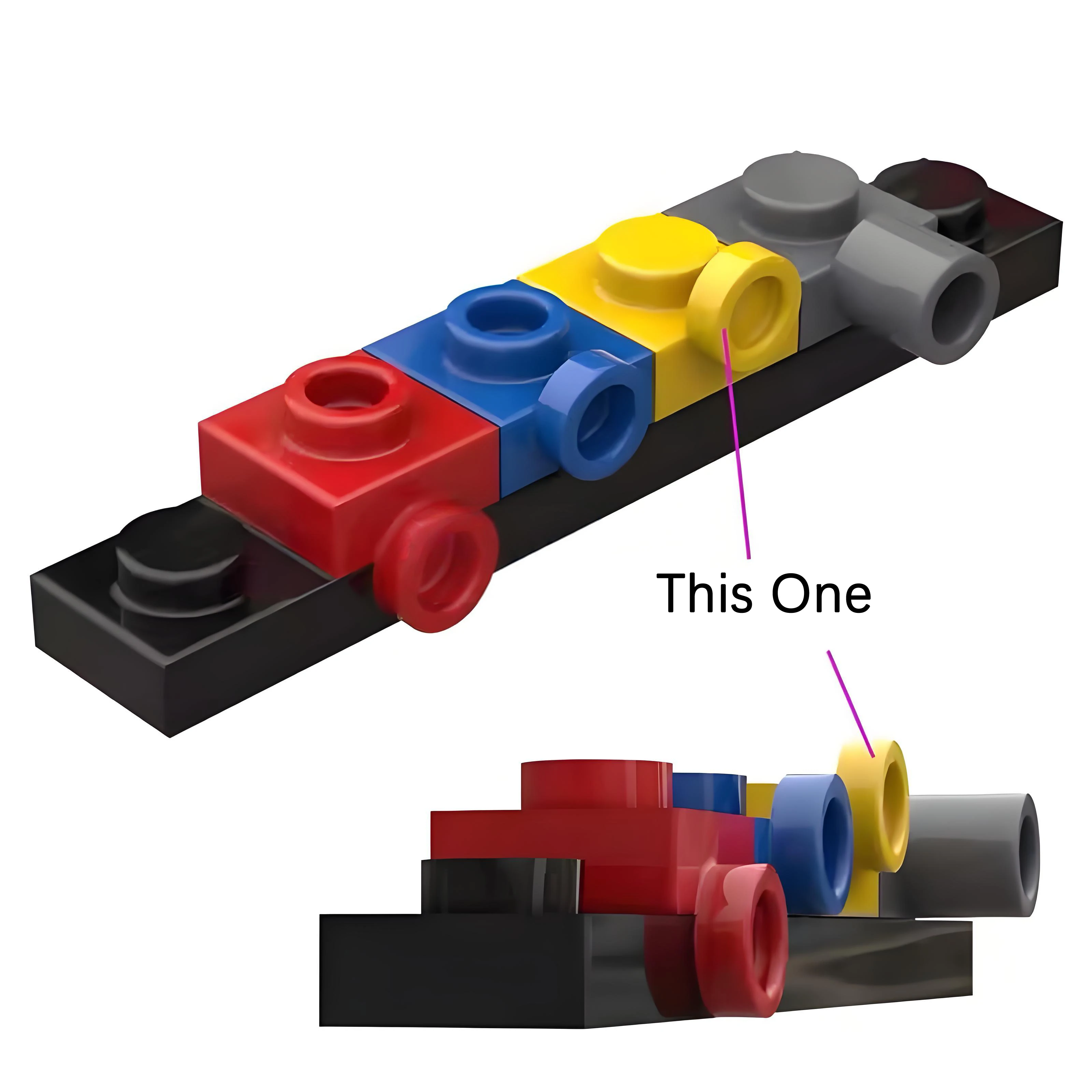 

Plate 1x1 with 1 Special Hole On One Side Upwards Building Block Brick MOC Parts Toys For Bracket Cheating Piece 30pcs/Lot