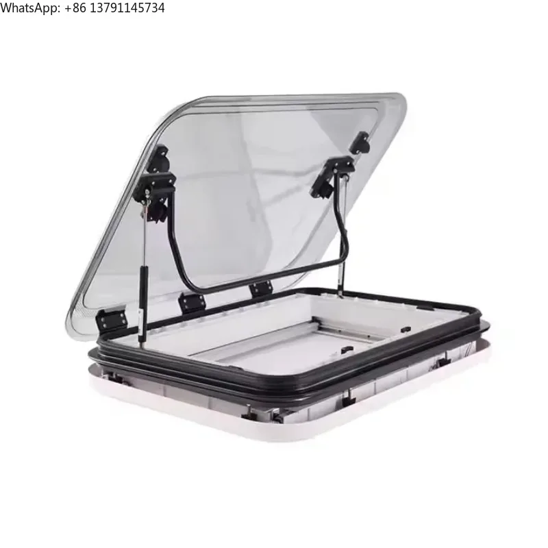 800x500mm LED Skylight Roof Window Hatch for RV Caravan Motorhome Aluminium Material with Anti-Insect Net And Sunshade