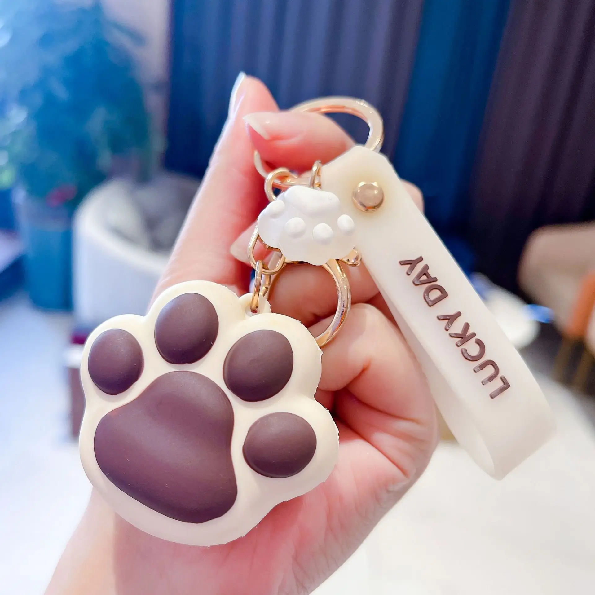 Cartoon Cat Claw Coin Purse Silicone Cat Paw Keychain Kawaii Animal Claw With Key Ring For Women Girls Handbag Wallet Decor Gift