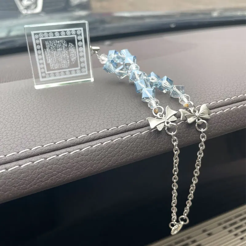 Islam white crystal beads Allah quran AYATUL KURSI car hanging car pendant