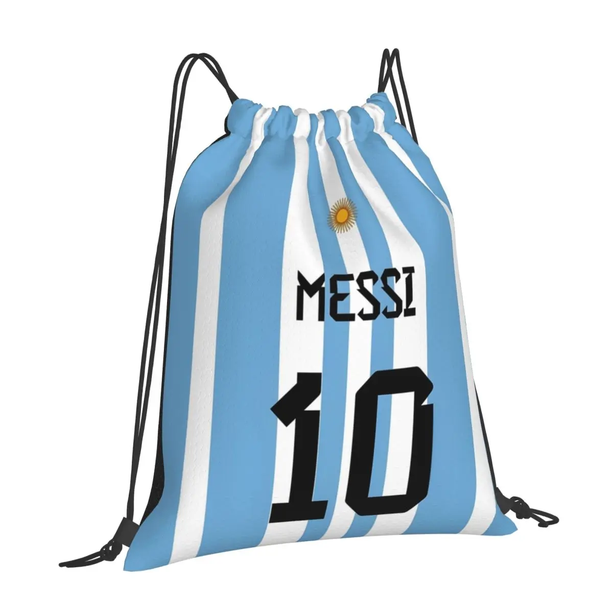 Messi Num 10 Drawstring bag Storage Portable Handbags Grocery Shopping Shoulder bags foldable Travel Bag