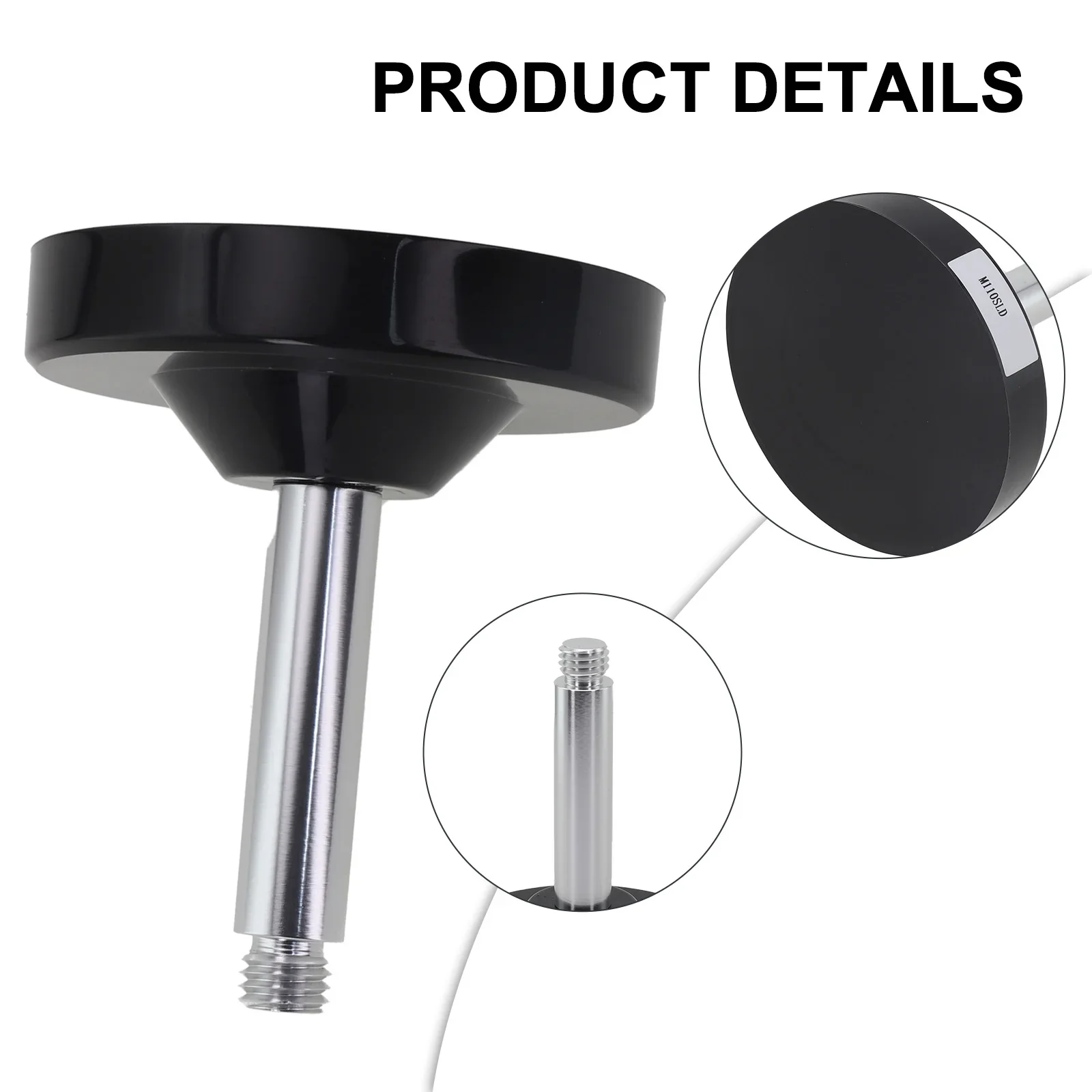Imagem -06 - Adaptador Base Magnético Antena M110sld Montagem 811 Thread Rtk Gps Gnss Preto Baixa Frequência Rosca M12x1 X11 1pc