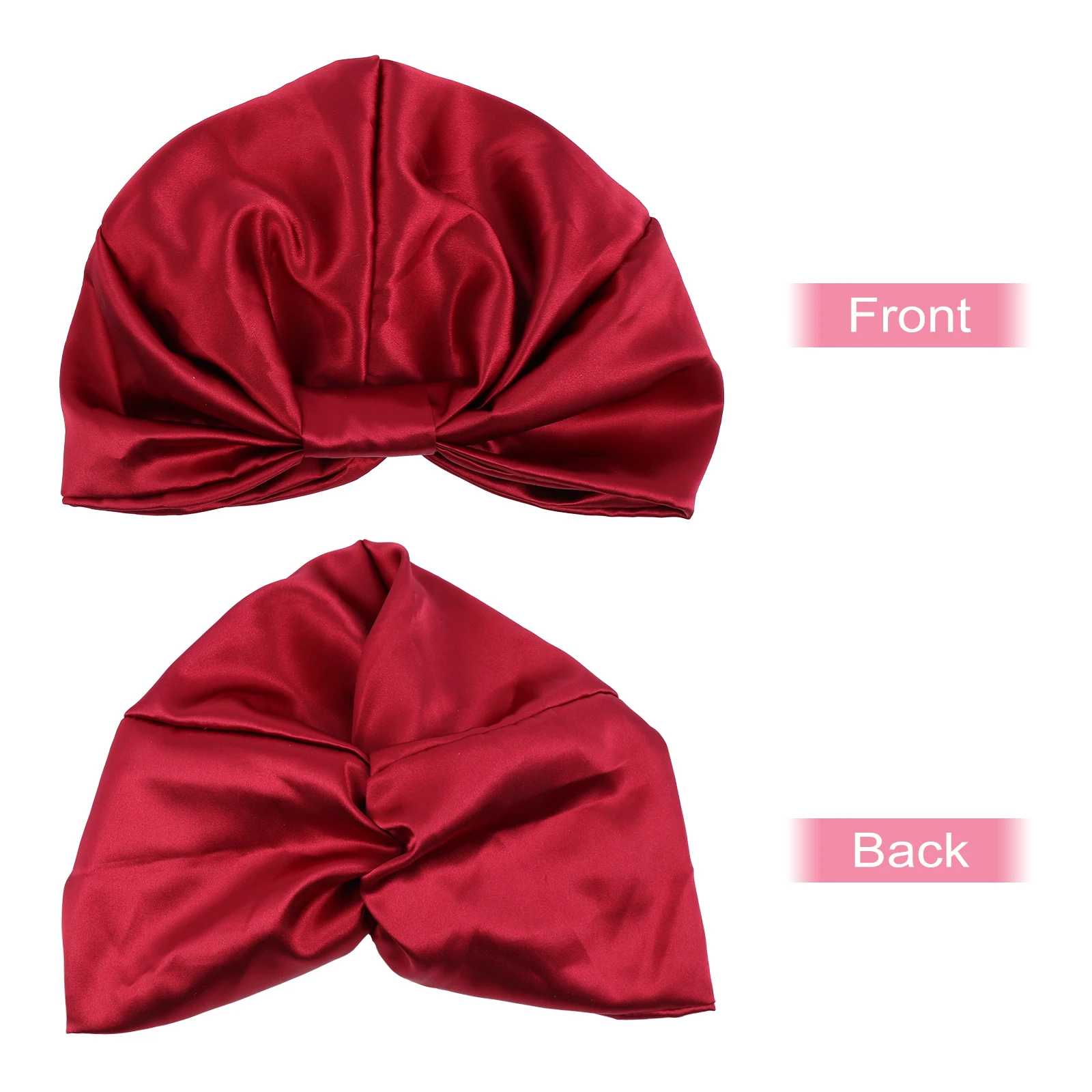 

2 Pcs Hat Turban Miss Silk Sleep Bonnet Sleeping Caps for Women Stretch Satin
