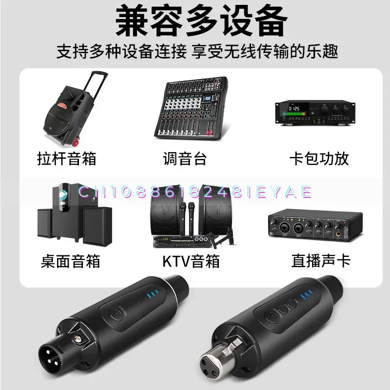 New 2.4g Grenade Microphone Wireless Transmission and Reception System Dynamic Condenser Microphone Wireless Adjustment