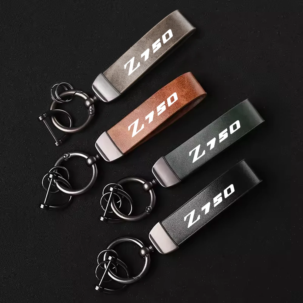 

Для Kawasaki Z750 Z750R Z750S винтажный кожаный металлический высококачественный мотоциклетный брелок для ключей, прочный и стильный держатель