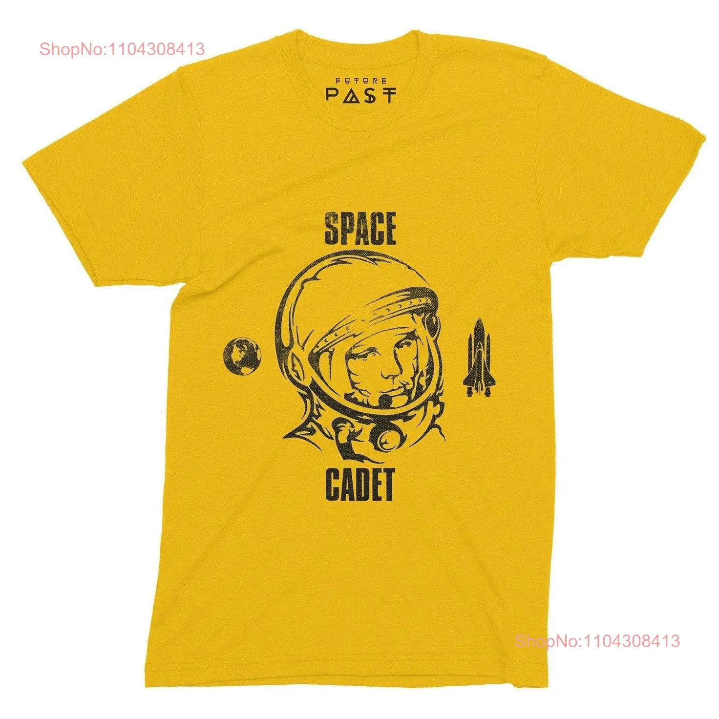 Space Cadet T Shirt Gold long or short sleeves