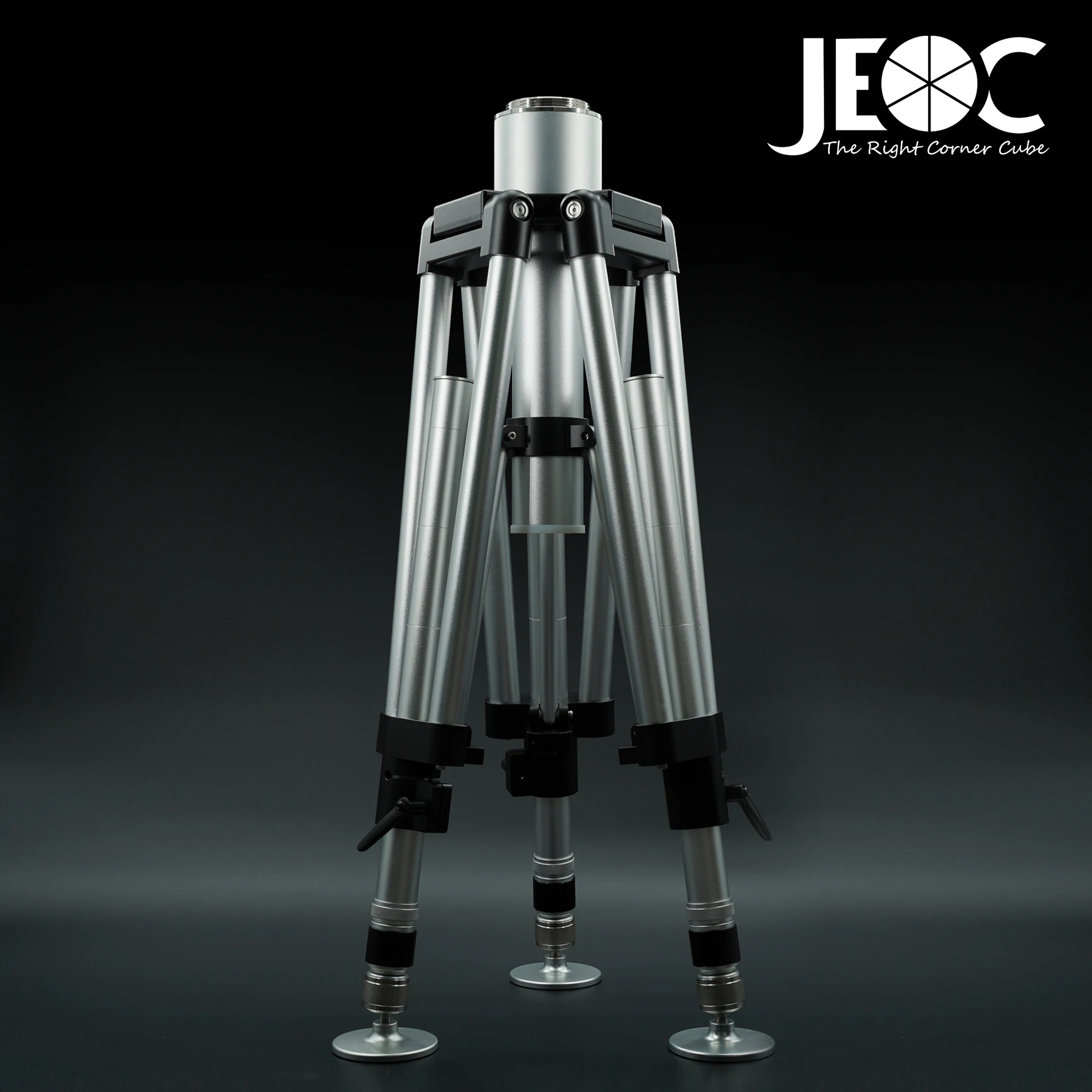 JEOC Heavy Load Tripod with Leveling Kit, for Faro Leica API Laser Trackers, 3-1/2-8 UNC-2A, with Flight Case