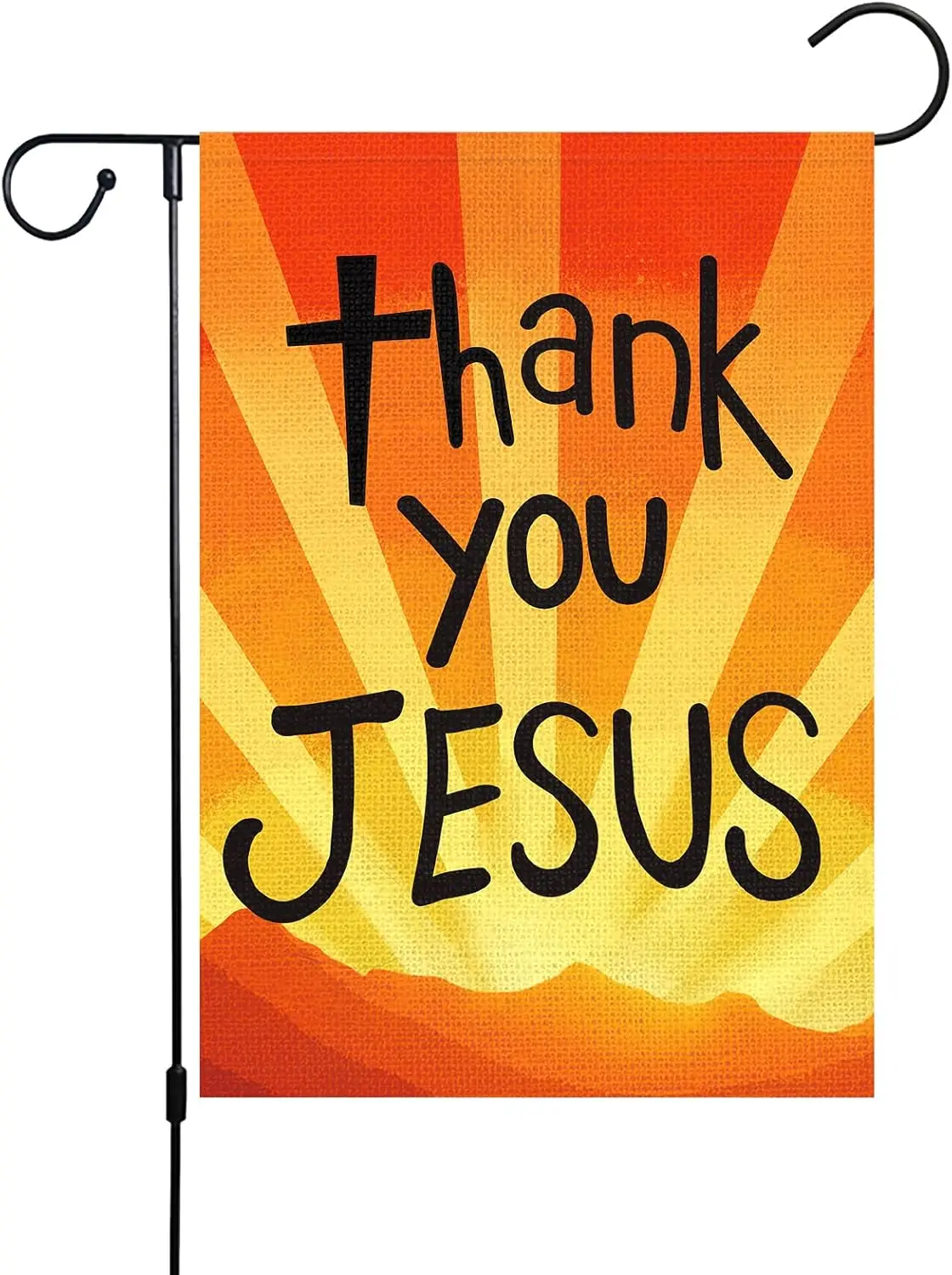 Louise Maelys Thank You Jesus Christmas Religion Religious Easter Garden Flag 12x18 Double Sided, Burlap Small Vertical God Chri