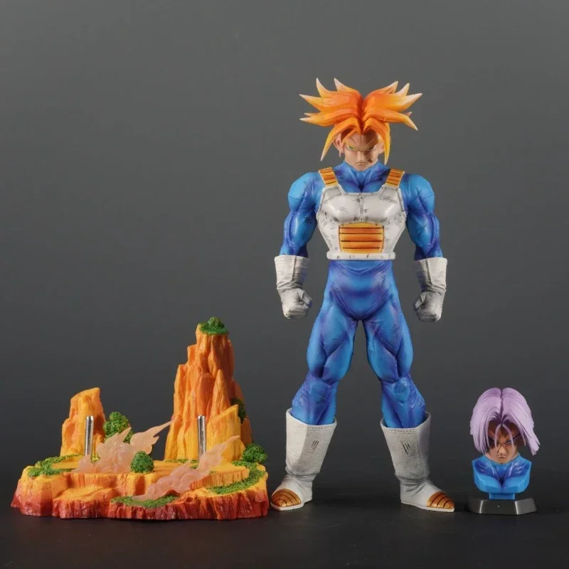 Anime Super Saiyan Trunks Statue Dragon Ball Figure Gk Special Effects Torankusu Action Figures Model 29cm PVC Collectible Toys