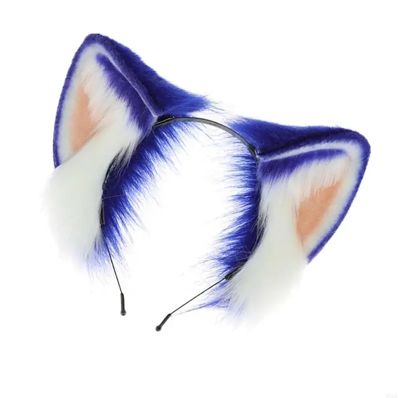 Plush Hedgehog Ear Hairhoop RolePlay Headband Halloween Costume Headwear Women Stage Performances Hairhoop Party Props