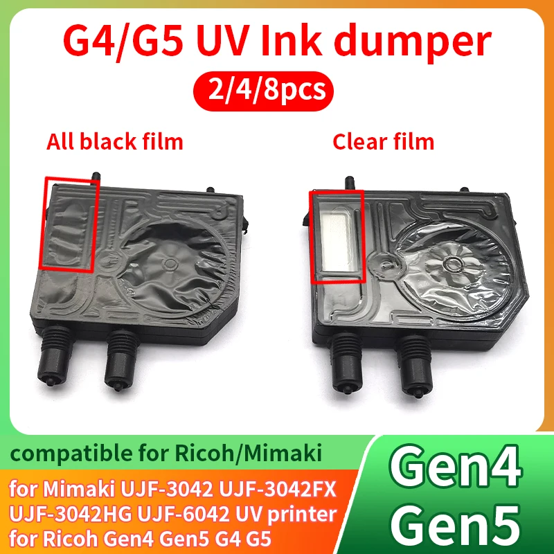 2-8pc Gen5 Gen4 UV Ink dumper for Ricoh GEN 5 print head G4 G5 damper for Mimaki UJF-3042 UJF-3042FX UJF-3042HG UJF-6042 printer