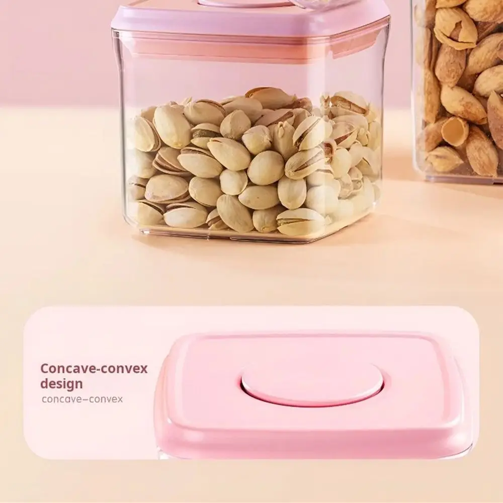 Food Grade Airtight Food Storage Containers Leak-proof Sealed Cereals Storage Box Detachable One Button Opening