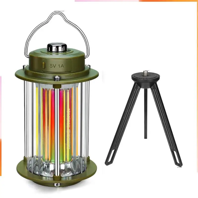 A92Z USB Rechargeable Portable Lantern Camping Light Flashlight Handheld LED Light Outdoor Waterproof 3 Color Light Source