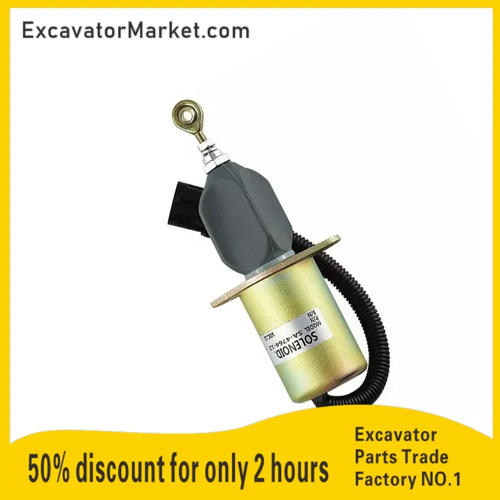 

SA-4764-12 Excavator Fuel Pump 24V Solenoid Valve Shutdown Solenoid Valve 3935649 Wear Excavator Accessories Parts