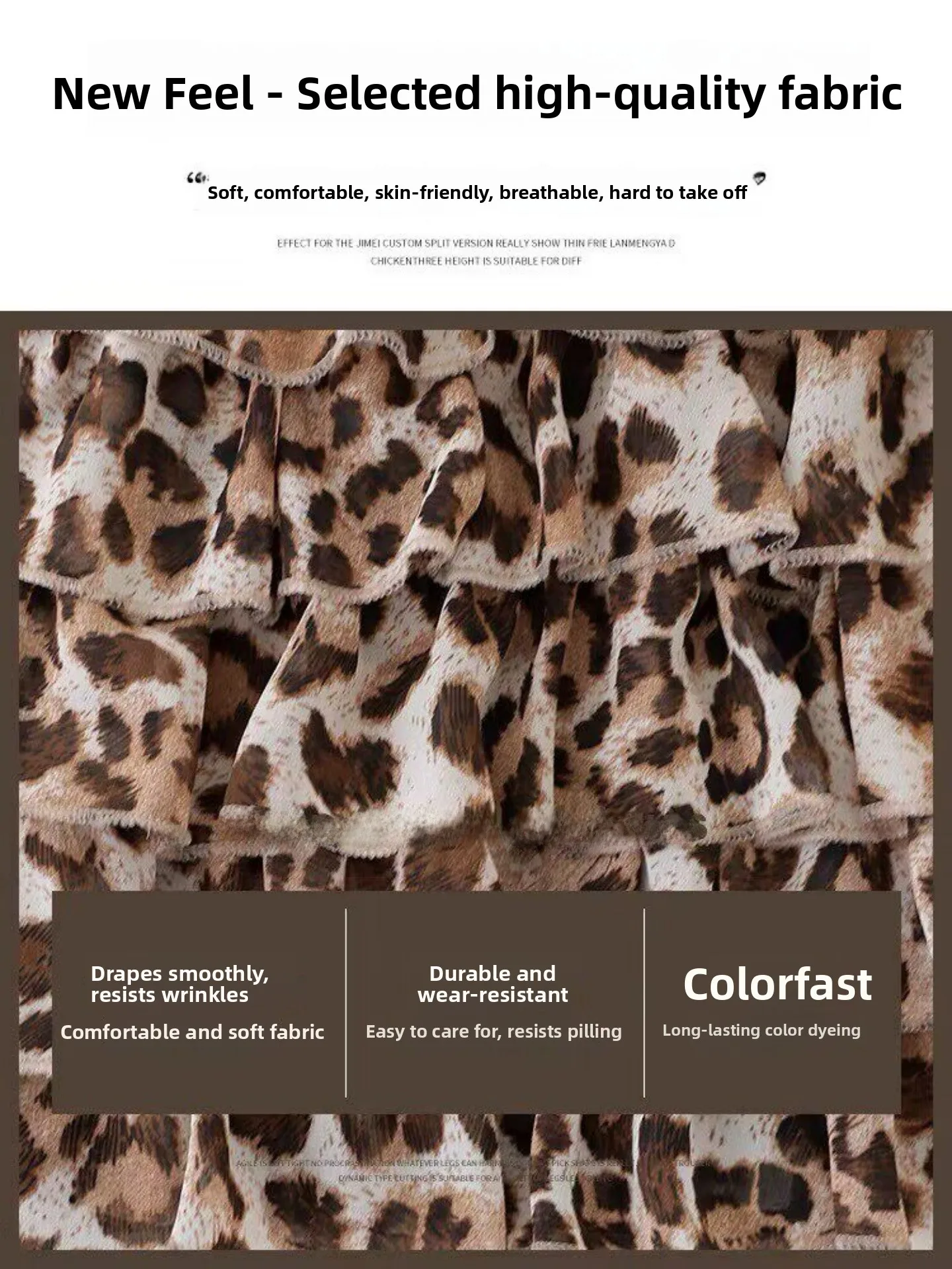 American Style Cake Hem Leopard Print Half Skirt Women's plus Size Autumn Sexy American Girl Elastic Waist Puffy Short Skirt