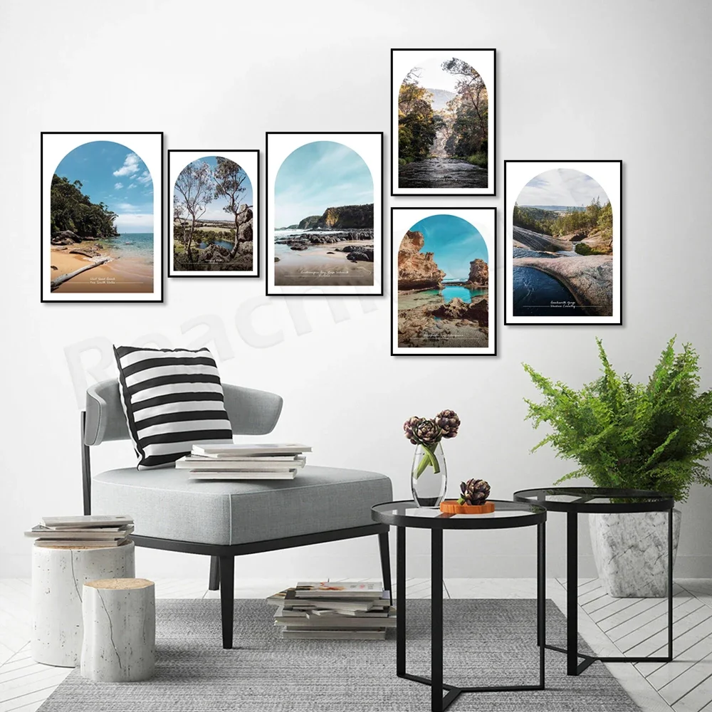 Beechworth Gorge، شلالات Metcalfe، ملصق سفر على شاطئ West Head، نيو ساوث ويلز، شبه مورنينجتون فيكتوريا، أستراليا #3