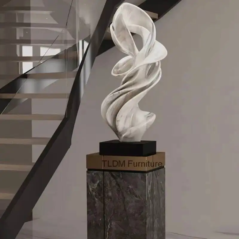 Home Sculptures Ornament Designer Crafts Statue European Modern Decor Villa Corridor Entrance Fiberglass Abstract Art Decoration