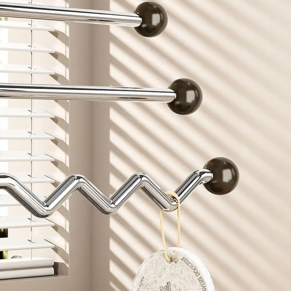 Stainless Steel Kitchen Rag Drying Rack Anti-rust Multi-functional Towel Holder with Drainage Tray Sponge Dishcloth Towel Holder