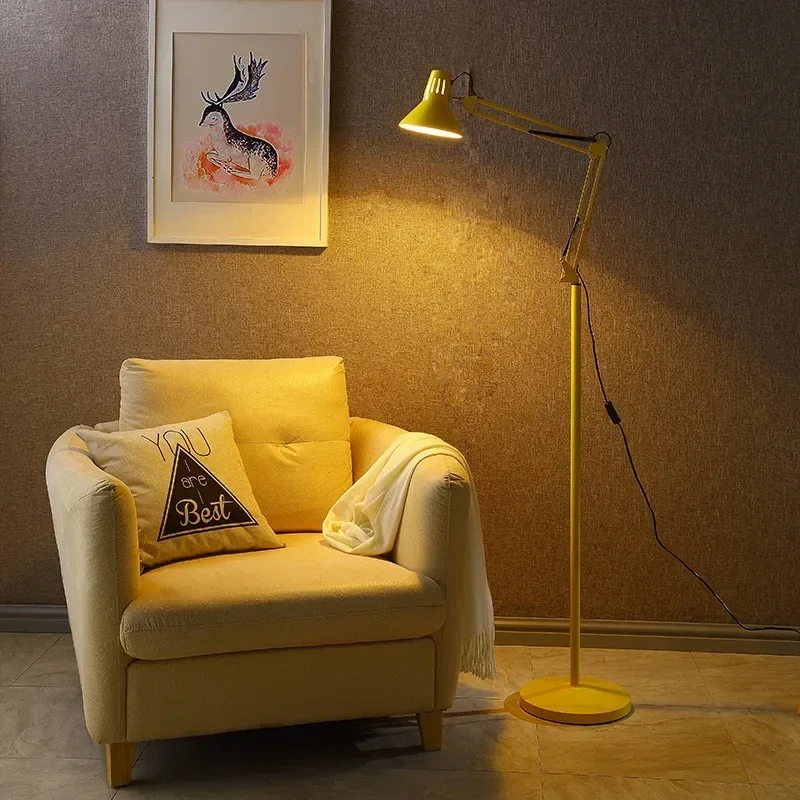 Table lamp American, children's eye protection floor lamp, fishing wrought iron floor lamp