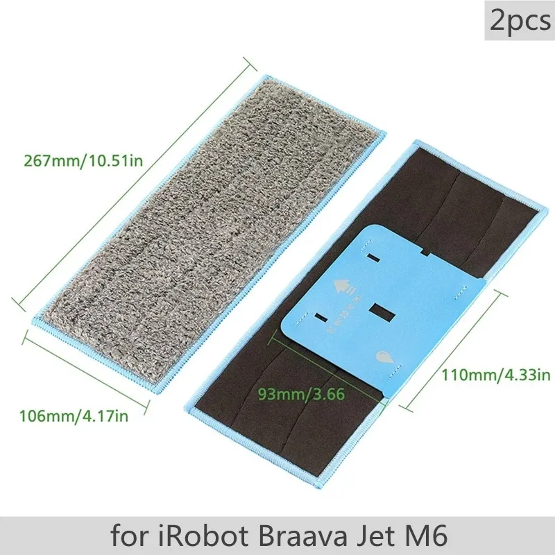 For iRobot Braava Jet M6 Washable Mop Cloths Rags Pads Accessories Robot Vacuum Cleaner Dry Wet Mop Cleaner Cloth Rag Parts