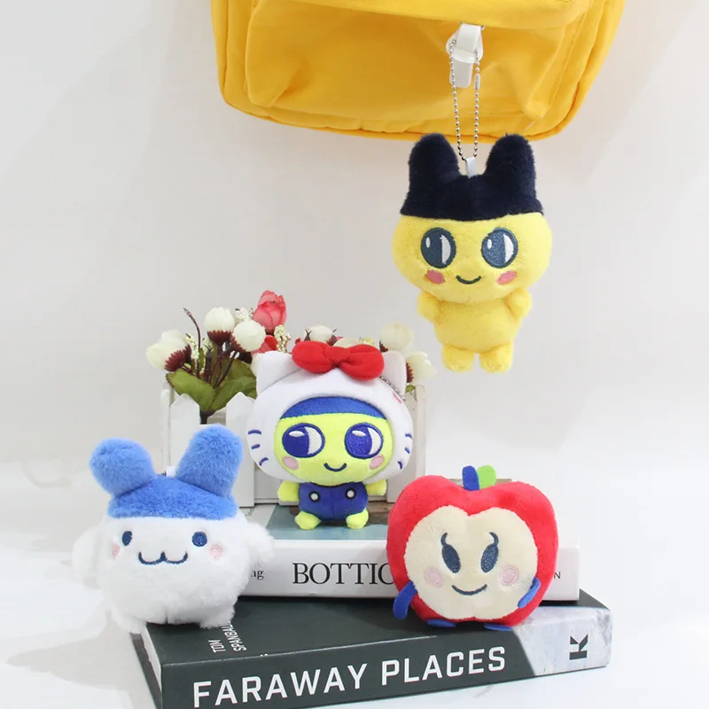 Tamagotchi Keychain Pendant Cute Cartoon Pet Plush Keys Chain 90s Nostalgic Electronic Pets Stuffed Animal Toys Kid's Gifts