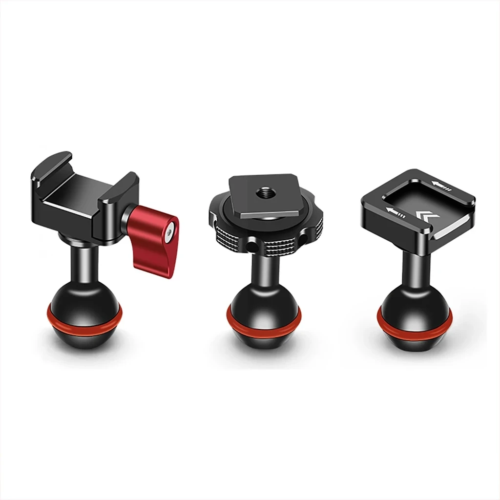 20mm Ball Head Adapter Mount NATO Clamp Cold Shoe Mount for DSLR Camera Cage Monitor Mount Light Holder Phone Stand