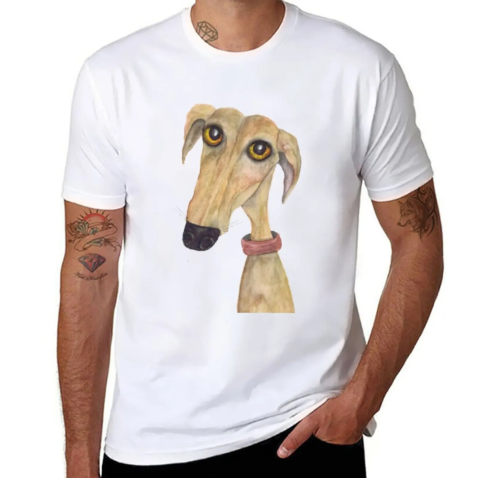 GREYHOUND LOVE g138 whippet футболка тяжелые графические простые мужские футболки