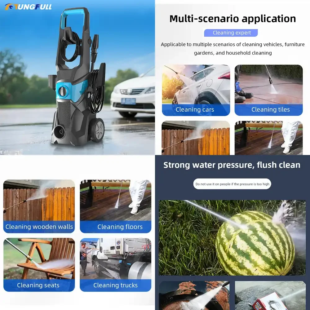 

Portable High-Pressure Car Washer for Car Bicycle Terrace Garden Cleaning with Powerful Water Pump