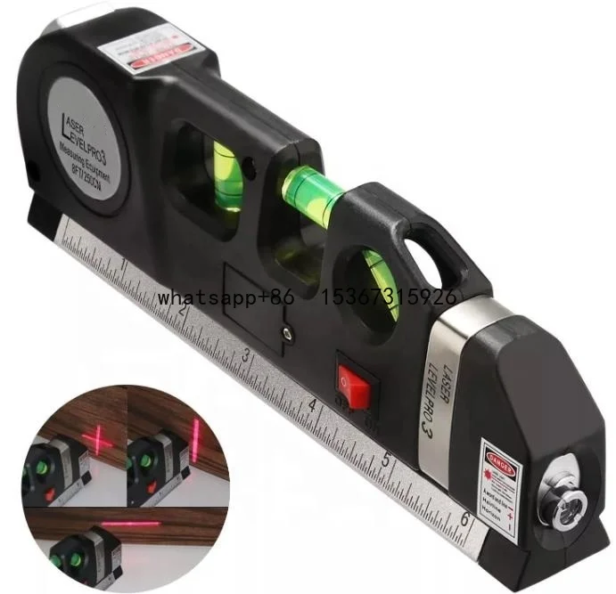 

XJP Tools Multipurpose Laser Level Line rulers roller 5.5m tape measure Level measuring ruler