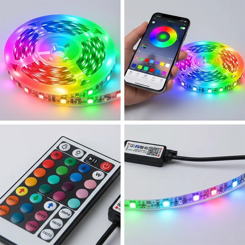 5050 RGB USB LED Strip Lights APP Control Color Changing Led Light Flexible Lamp Tape for Room Decoration TV Backlight Diode