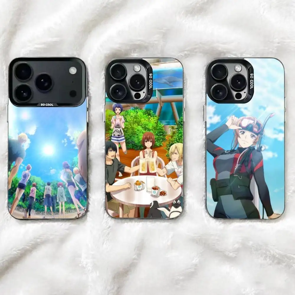 

Grand B-Blue Dreaming Anime Phone Case For iPhone 17,16,15,14,13,12,11 Plus,Pro Max,XS,Colorful Silver Black Cover