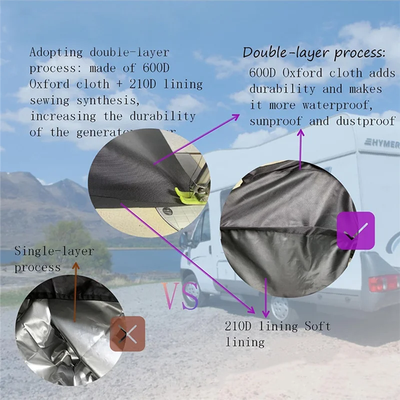 PHFU-For Universal Most Inverter Generator Running Cover Double-Layer Heavy Duty Waterproof Fabric