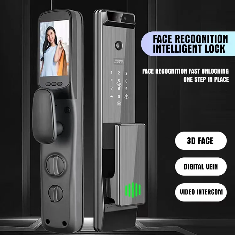 Wholesale Price Smart Lock WIFI APP Control Fingerprint Face Keyless Unlocking Tuya Smart Door Locks for Wooden Door