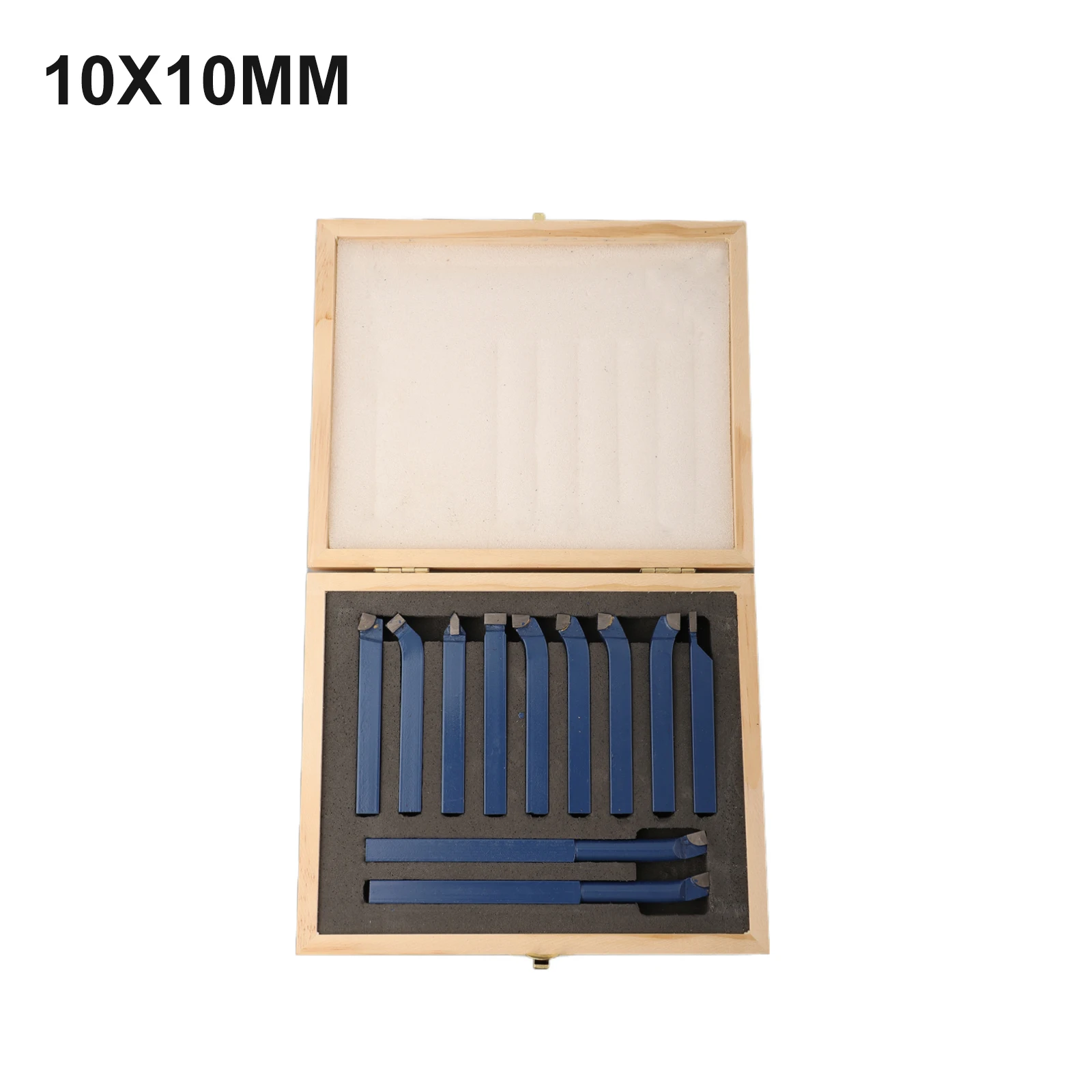 

External Turning Tool Blue Carbide Tip Metal Lathe Tools 10mm/12mm Bit Cutting Set Tipped Tool Accessories Parctical