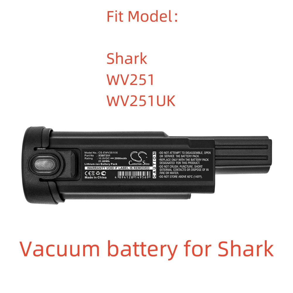 

CS Li-ion Vacuum battery for Shark,10.8v,2000mAh,WV251 WV251UK