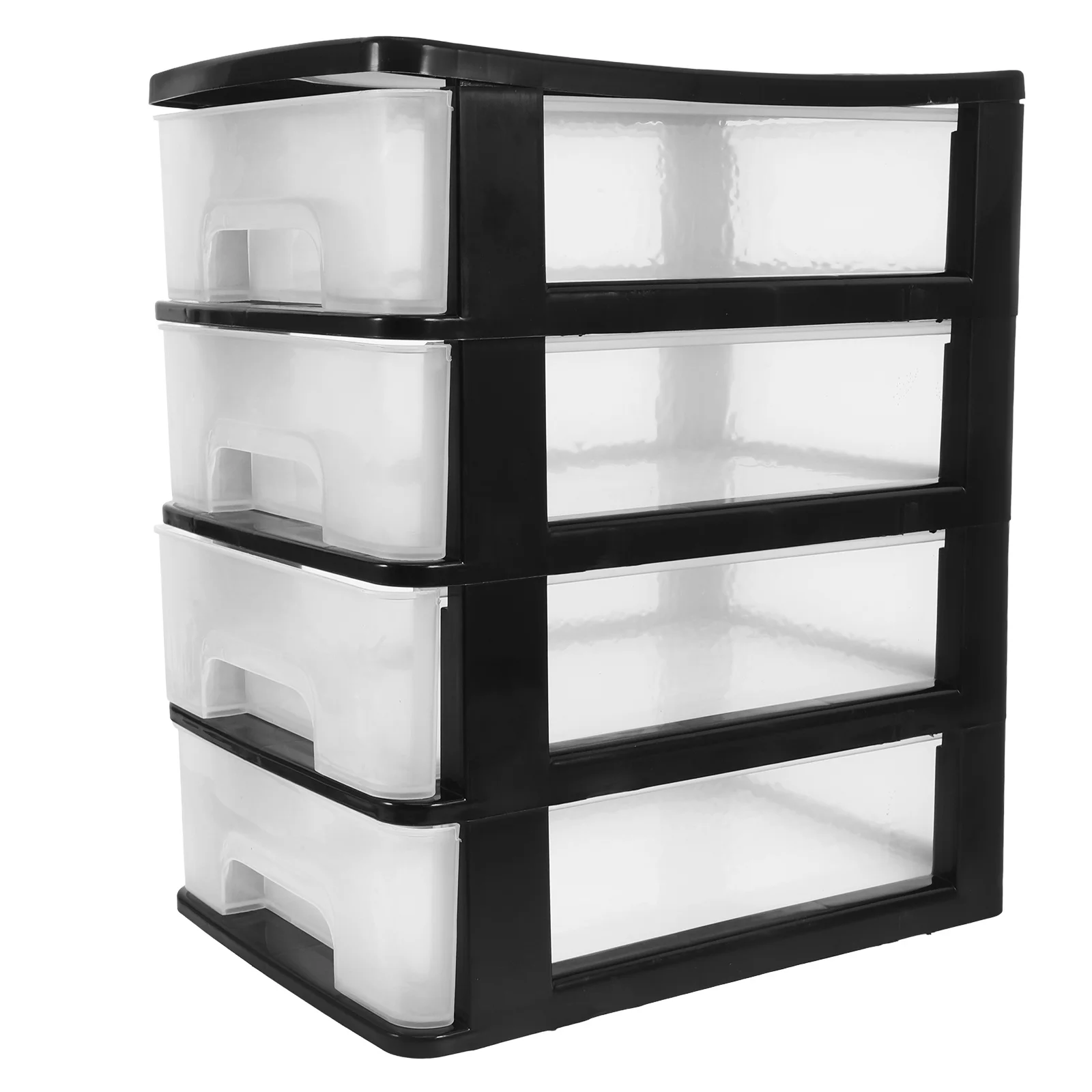 Clear Plastic Storage Drawer Sliding Desk Organizer Multifunctional Stationery Vanity Case Small Stackable Storage Box