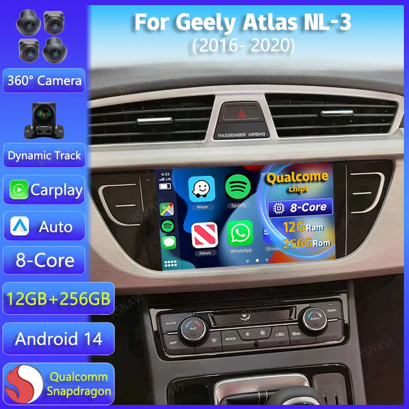 

Android 14 Carplay Auto WIFI+4G For Geely Atlas NL-3 2016 2017 2018 2019 2020 Multimedia Car Radio Player Stereo Head Unit 2din