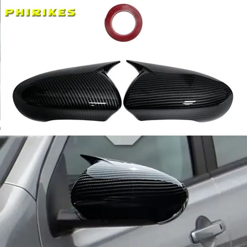 

Side Mirror Cover Cap For Nissan Qashqai J10 2007-2014 Black European Version Sticking Side Mirror Housing Accessories