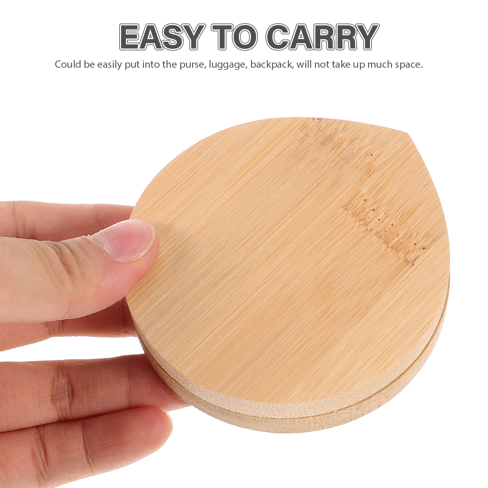 

Bamboo Handheld Mirror Compact Women Makeup Purse Small Travel Pocket Mini Mirrors HD Hand Mirror For Girls Lightweight