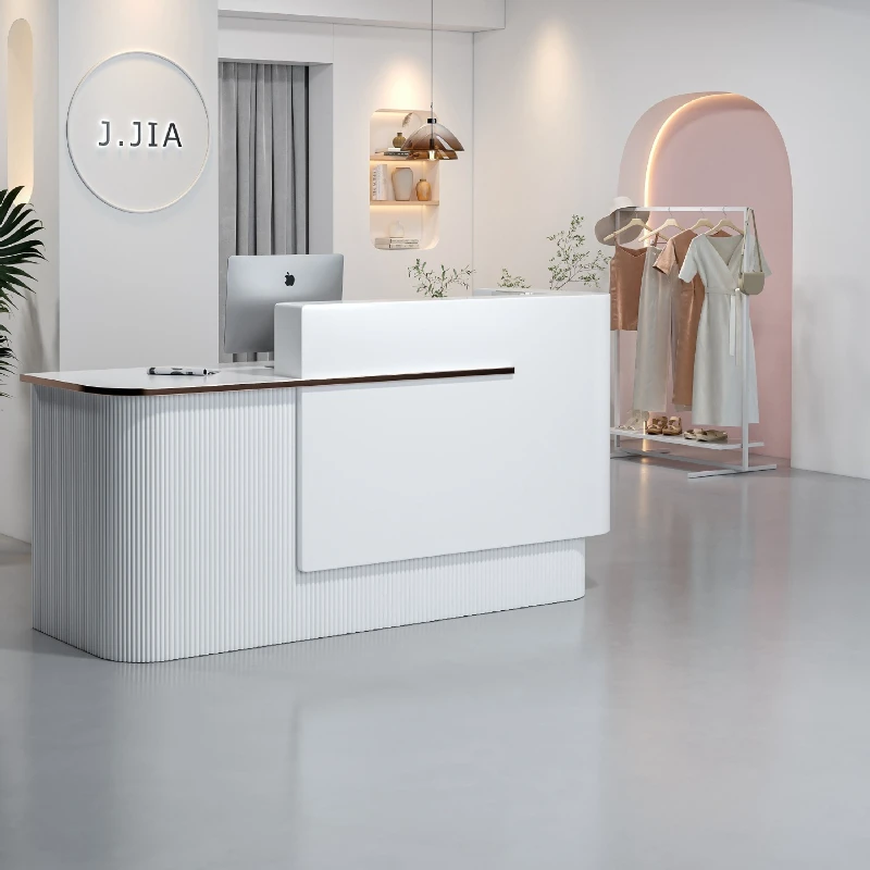 Nordic Minimalist Reception Desk Company Front Popular Clothing Store Reception Desk Office Furniture Reception Et Table YS40CC