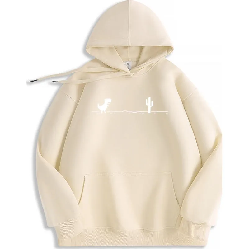 عطل الشبكة بلوزات الديناصور الصغير أزياء عارضة هودي الهيب هوب الرجعية الشارع الشهير فضفاضة مريحة هوديس للجنسين #2