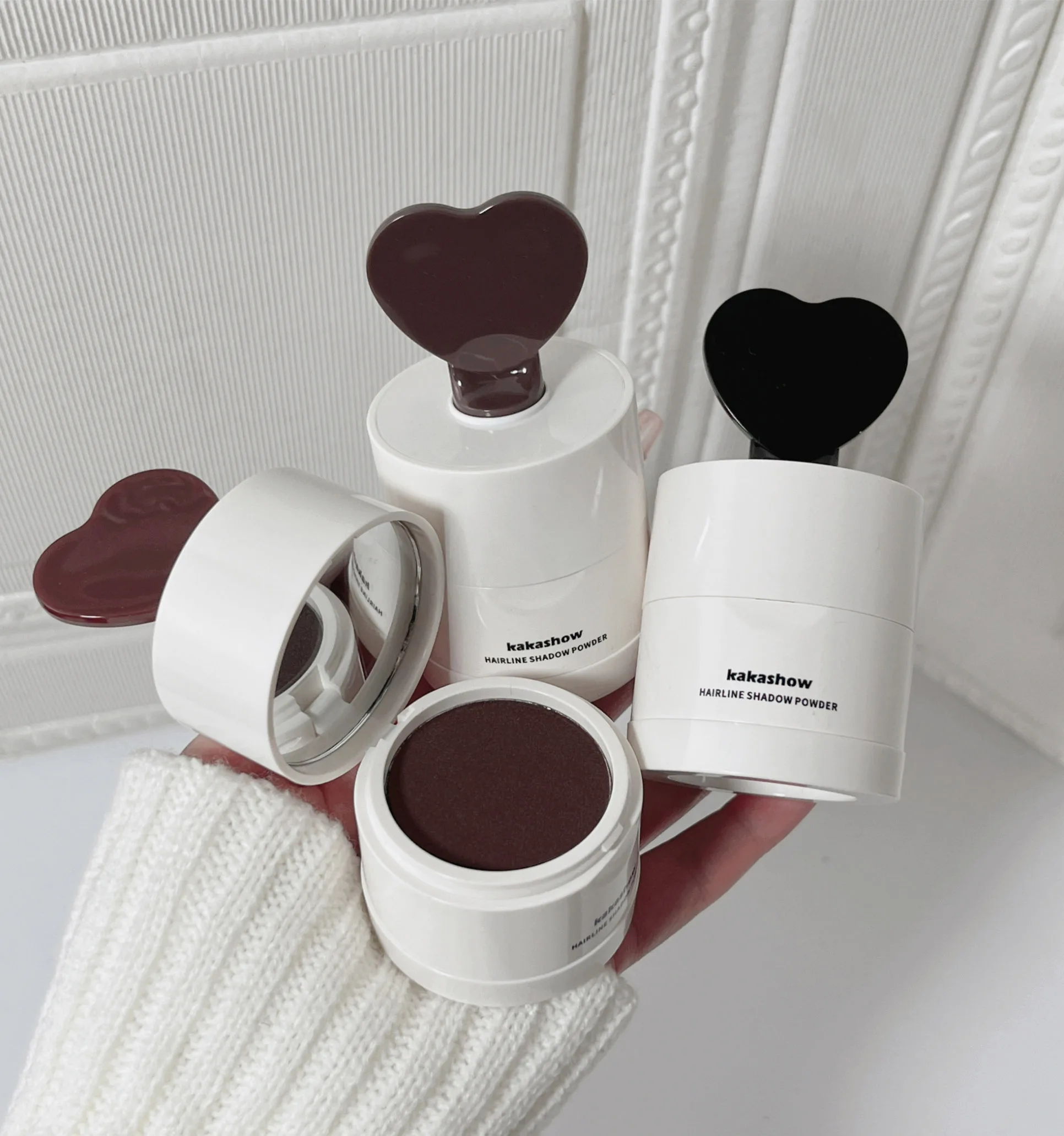 Puder do konturowania włosów Kakashhow nie blaknie, konturowanie twarzy nie pozostawia zbrylonych plam, puder do linii włosów.