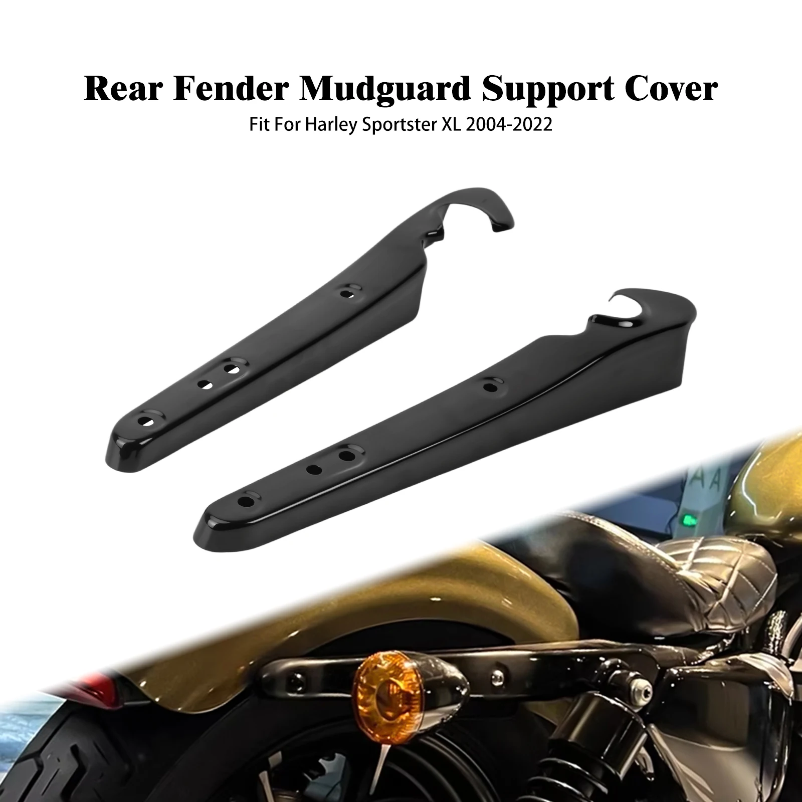 

Motorcycle Turn Signal Mudguard Support Rear Fender Light Bracket For Harley Sportster XL 1200 883 72 48 Iron Super Low 04-2022