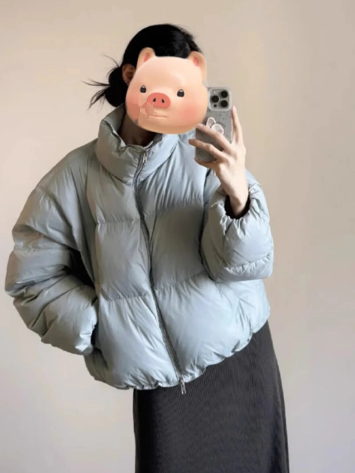 

Ultra-Thi Blue ort down Cotton Jaet Women's Autumn Winter 2024 New Sle Loose Warm Faionable Cotton Coat for Ladies