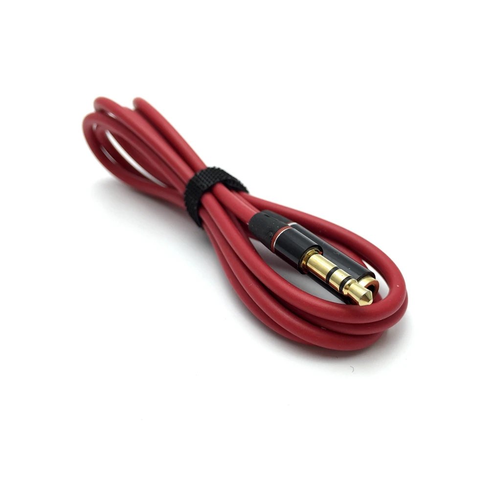 USB Red Audio Extensão Cabo, Fone de ouvido, 3,5mm, macho para fêmea, 1m