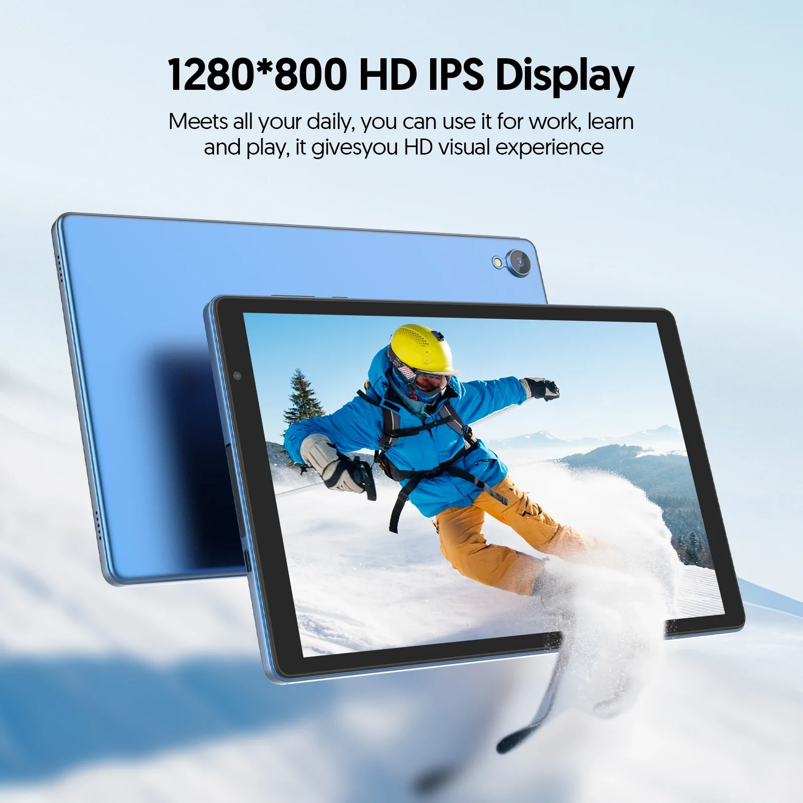 تابلت Android 14، شاشة عالية الدقة مقاس 10 بوصات، معتمدة من GMS، معالج رباعي النواة، ذاكرة وصول عشوائي 4 (2+2) جيجابايت، تخزين داخلي 32 جيجابايت، يدعم WiFi #2