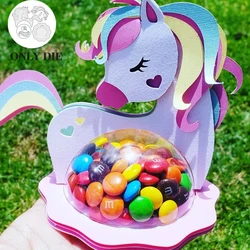 Birthday Unicorn Cutting Die for Birthday Pendent Candy holder Matel Cutting Die for Christmas Scrapbook Making